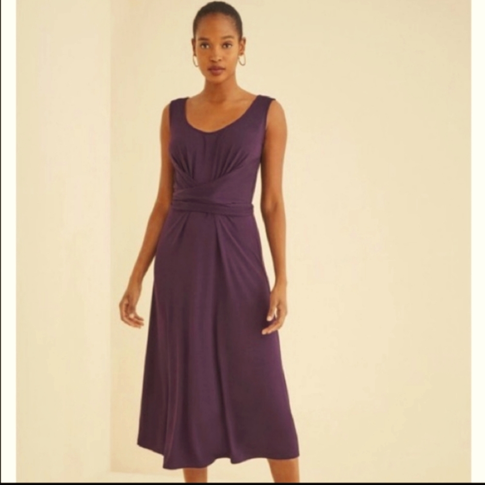Amour vert salma midi dress dark iris.  Sm